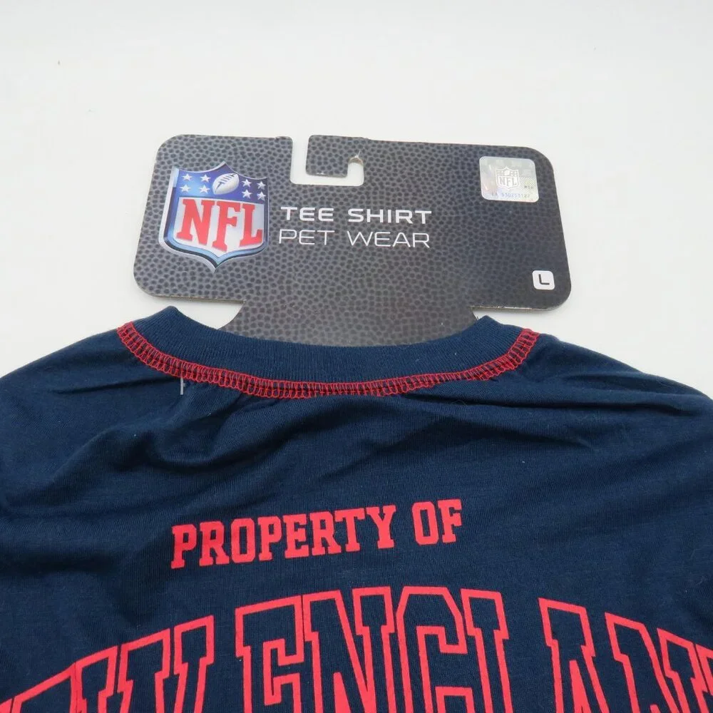 New England Patriots Pet Shirt Large NFL Dog Tee Football Licensed‎ Gear